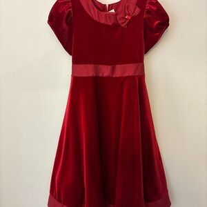 GOODLAD OF PHILADELPHIA RED VELVET BOW HOLIDAY CHRISTMAS DRESS SIZE 6-6x
